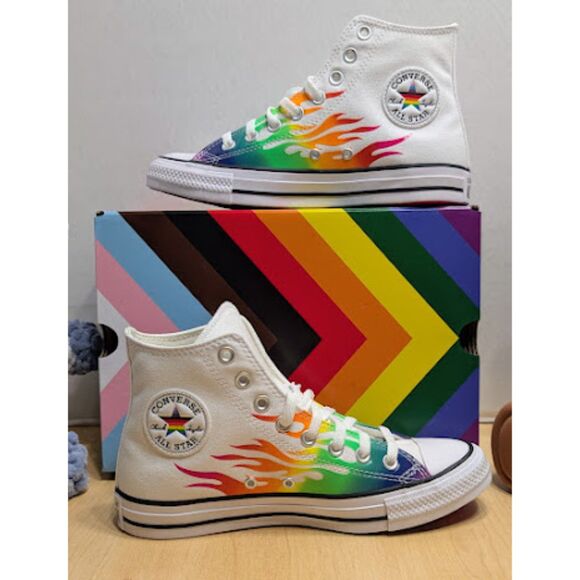 Converse Chuck Taylor All Star Pride Unisex High Top Sneakers Women's 8.5 NIB - Picture 8 of 14